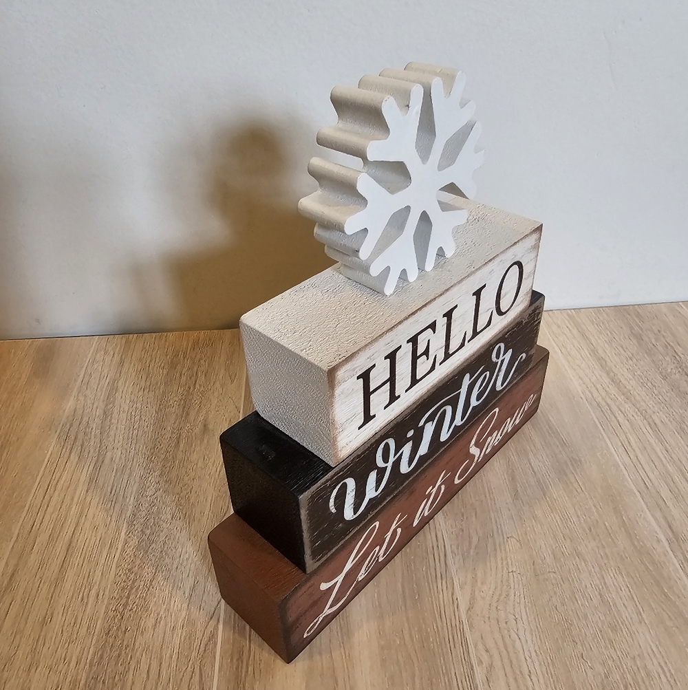 Rustic Winter Wooden Sign Decor - Picture 3 of 4